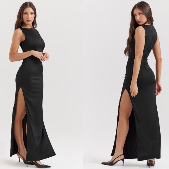 House of CB Dresses & Skirts - HOUSE OF‎ CB 'Filomena' Black Maxi Dress NWOT high neck NWOT size XS